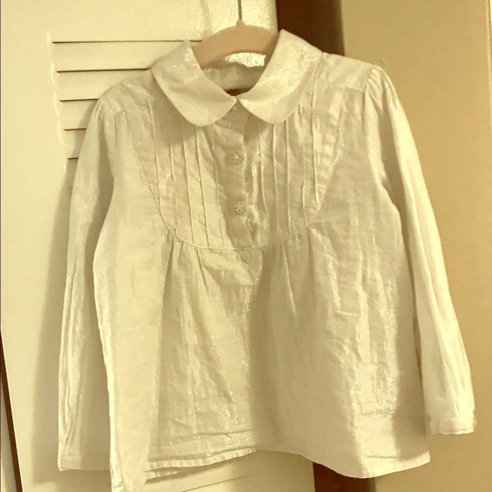 Shiny white shimmery blouse